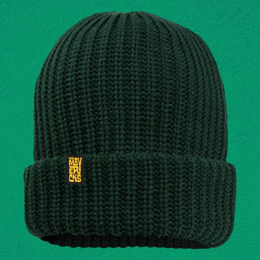 2024 The Mavericks Forest Green Stacked Logo Beanie – The