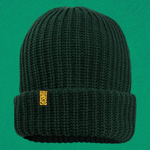 Forest Green Stacked Logo Beanie