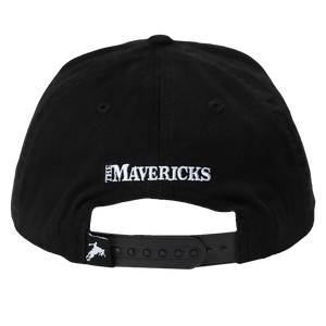 Black baseball cap with ’The Mavericks’ text on the back strap.