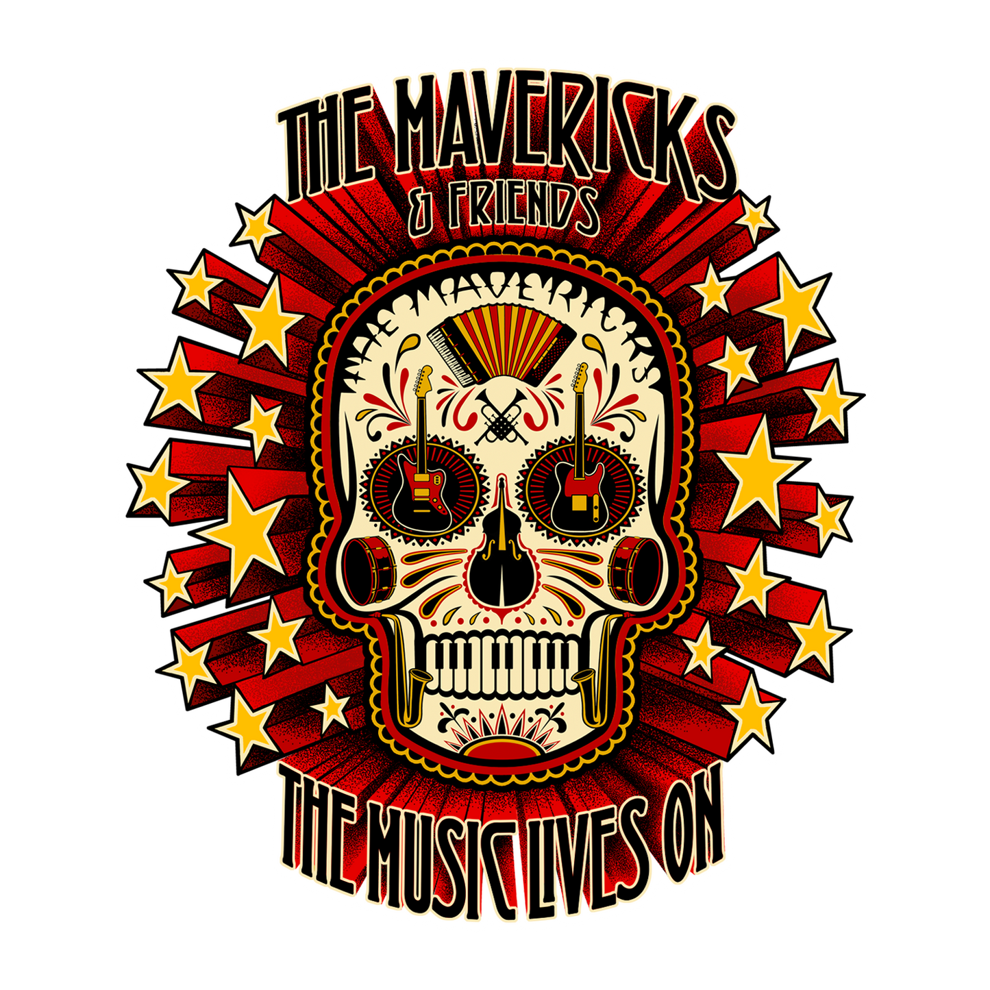 The Music Lives On Sticker