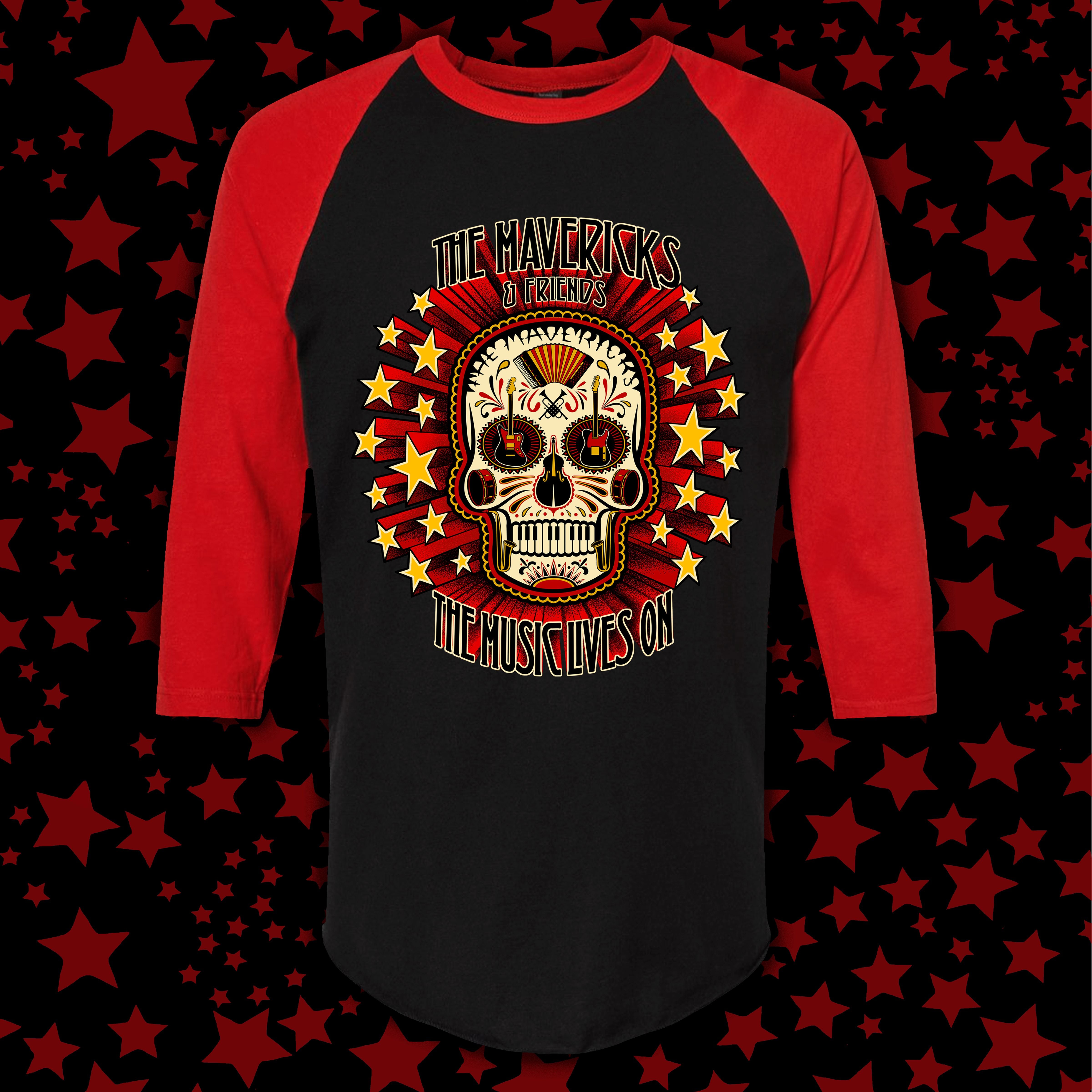 AND MARY 半袖 Raglan logo tops The Music Lives On Raglan – The Mavericks Official Store