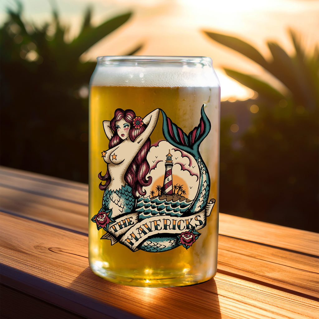 The Mavericks 'Mermaid' Can-Shaped Glass