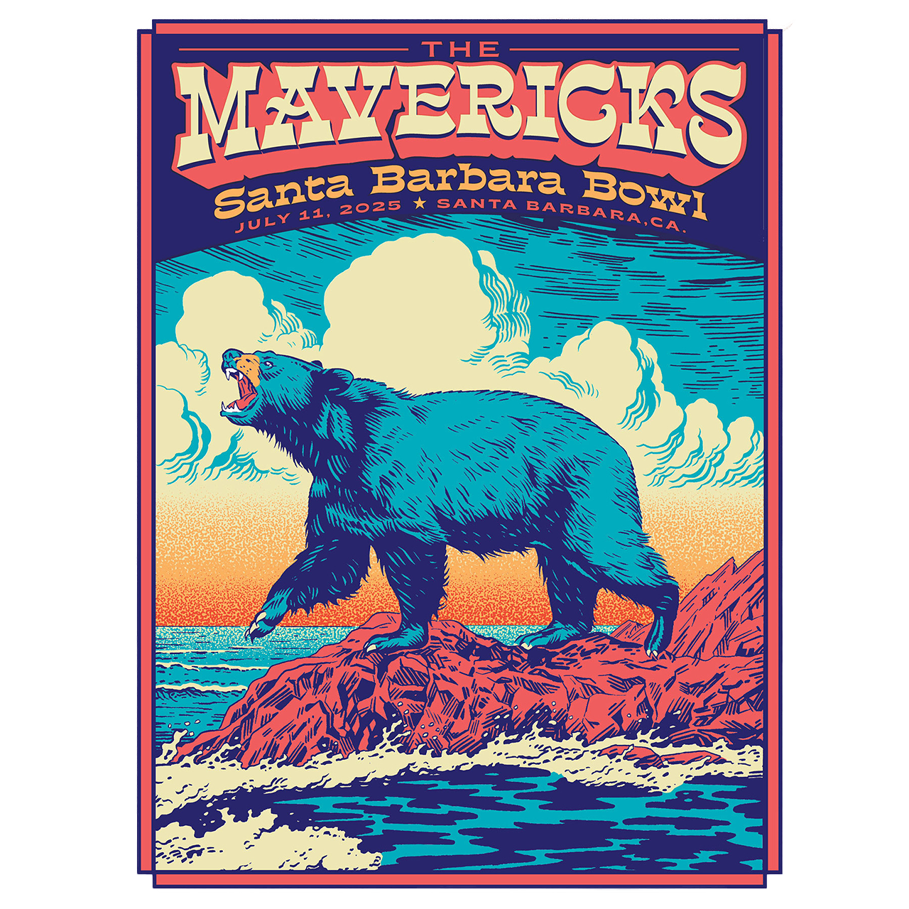 Autographed - Santa Barbara, CA - Santa Barbara Bowl Show Poster