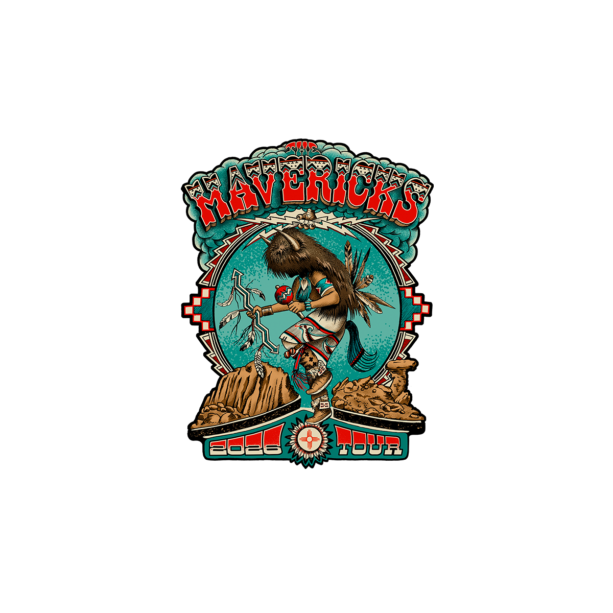 Buffalo Dancer Mavericks Sticker