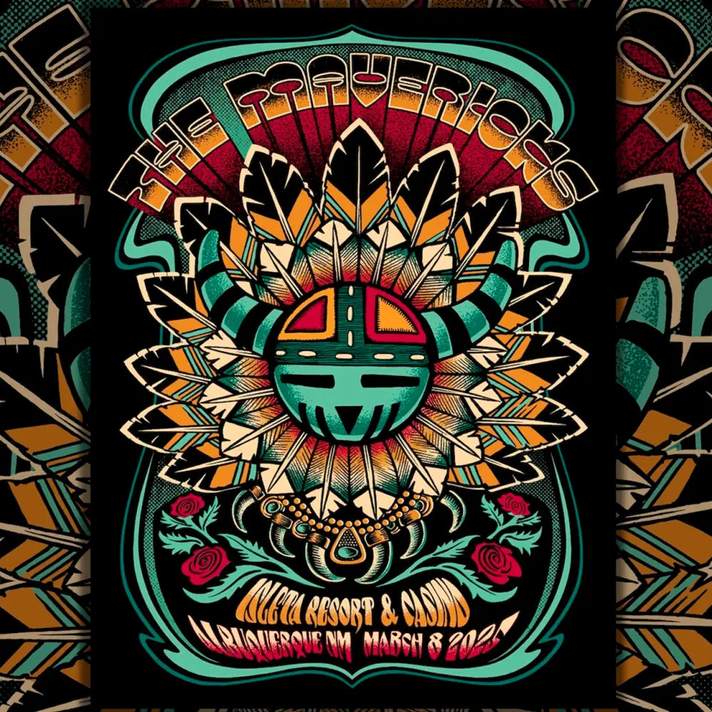 Colorful concert poster.