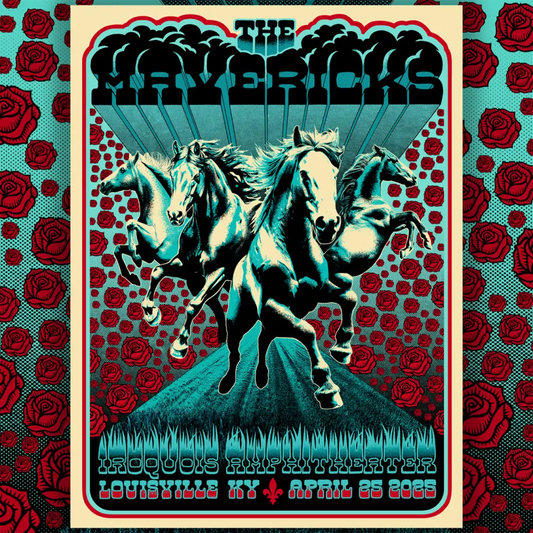 Concert poster with horses.