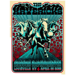 Concert poster with horses.