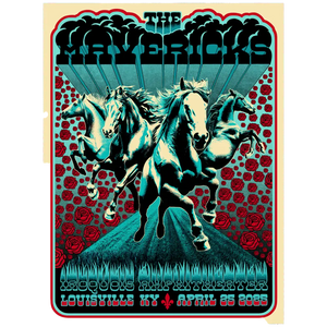 Concert poster with horses.