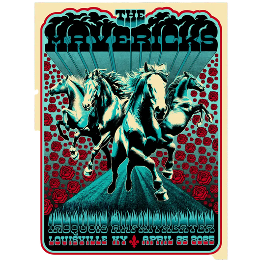 Concert poster with horses.