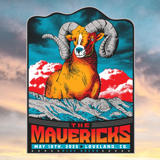 Concert poster with ram.