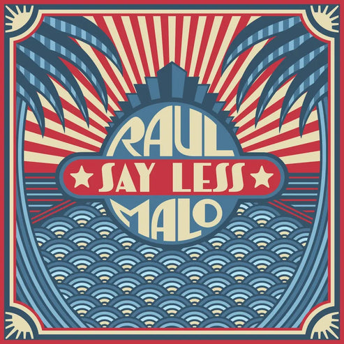 Stylized album cover design featuring the text ’PAUL SAY LESS MALO’ in a retro, patriotic color scheme.