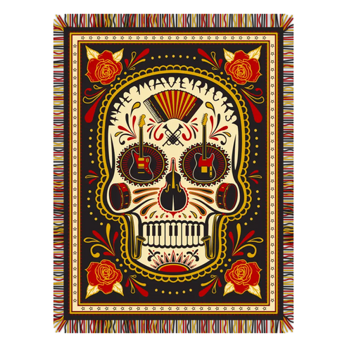 Musical skull rug.