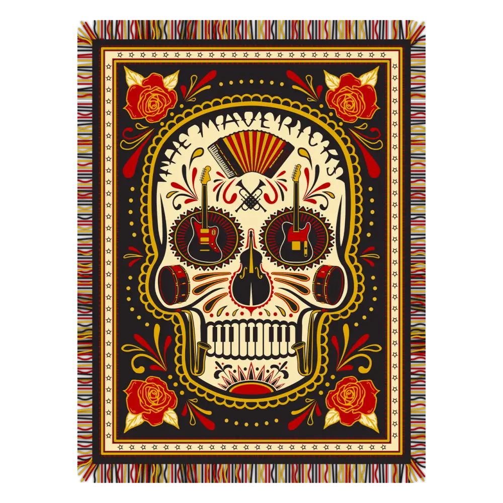 Musical skull rug.