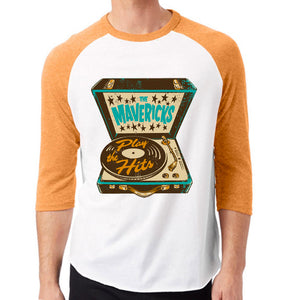 Play The Hits Record Player 3/4 Sleeve Shirt